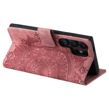 Samsung Galaxy S25 Ultra -lompakkokotelon kuoren kuoren Mandala-kukkakuvio