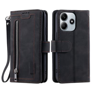Xiaomi Redmi Note 14 4GC Kuori Vetoketjutaskulla ja 9 Korttipaikalla