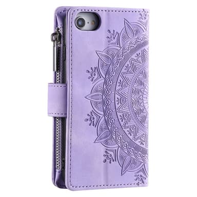 iPhone 16e -lompakkokotelon kuoren kuoren Mandala-kukkakuvio