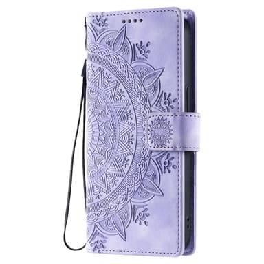 Samsung Galaxy S25 Ultra -lompakkokotelon kuoren kuoren Mandala-kukkakuvio