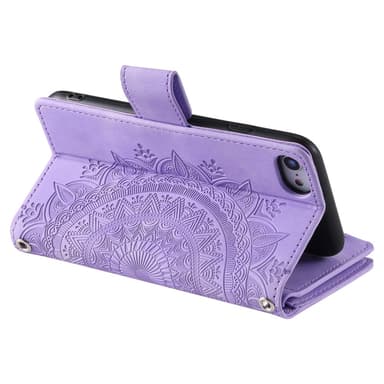 iPhone 16e -lompakkokotelon kuoren kuoren Mandala-kukkakuvio