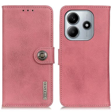 KHAZNEH Xiaomi Redmi Note 14 4G matkapuhelinkotelolle lehmännahakuvioinen