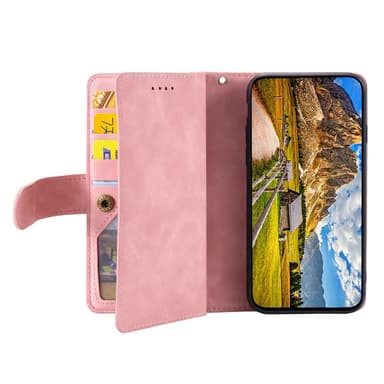 iPhone 16e Kuori Vetoketjutaskulla ja 9 Korttipaikalla