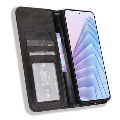 Xiaomi Redmi Note 14 4G Lompakkoteline Käännettävä Puhelinkotelo - Musta