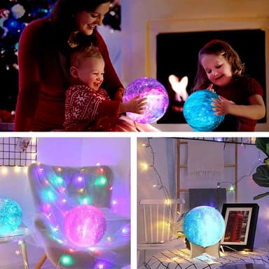 16 väriä LED Moonlight Moon lamppu Kodin sisustus kaukosäätimellä
