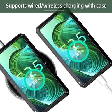 Samsung Galaxy S25 Ultra Heavy Duty silikoni + metallikuori + karkaistu lasi