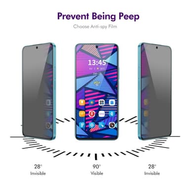 ENKAY Motorola Moto G55 -malliin Anti-Spy -suojakalvo