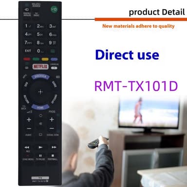 Kaukosäätimen vaihto RMT-TX101D:lle Sony TV:lle