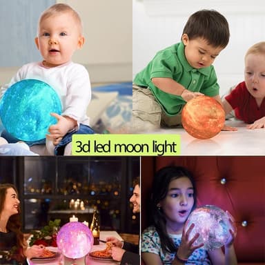 16 väriä LED Moonlight Moon lamppu Kodin sisustus kaukosäätimellä