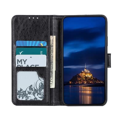 Crazy Horse Lompakkoteline Samsung Galaxy A21s - Musta