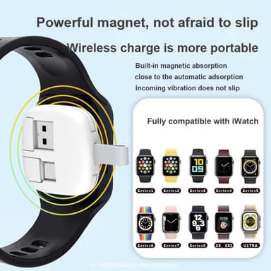 Laturi Apple Watch -latausalustalle Type-C-/USB-kaapelilla