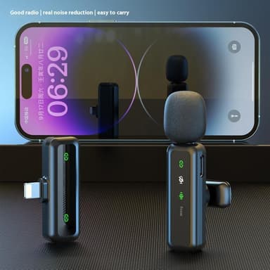 Langaton Lavalier Microphone Noise Reduction 2 lähetintä + 1 vastaanotin - USB-C