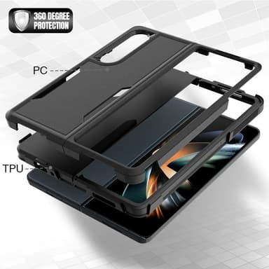 Samsung Galaxy Z Fold 4 5G PC + TPU taitettava puhelinkotelo pudotuskestävä takakansi