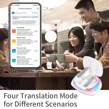 Bluetooth Translator Kääntäjä 144 kielellä Reaaliaikaiset kuulokkeet