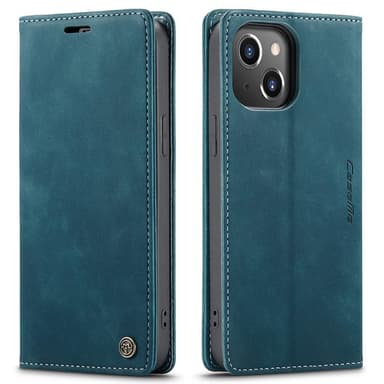 CASEME Retro lompakkokotelo iPhone 13 Prolle - Sininen