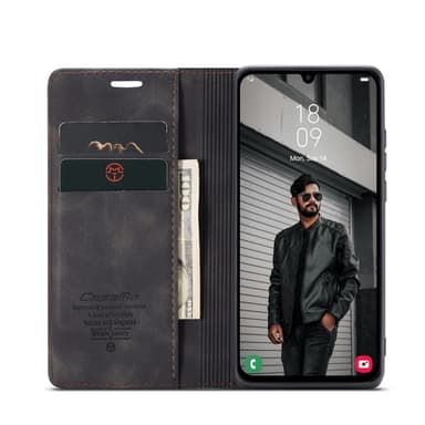 CASEME Retro Lompakkokotelo Samsung Galaxy A16 - Musta
