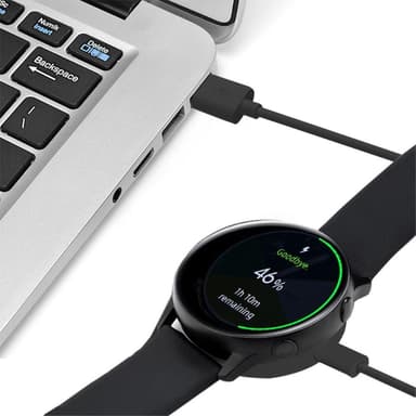Samsung Galaxy Watch 3/Watch Active USB-latauskaapelin teline - musta