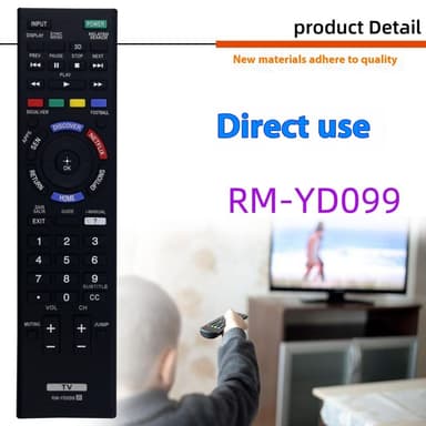 Kaukosäätimen vaihto RM-YD099:lle Sony TV:lle