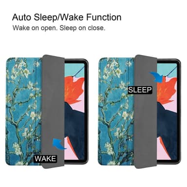 Apple iPad Air (2020) (2022) Kolminkertainen jalustallinen tablettikotelo - puu