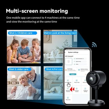 WiFi-valvontakamera Night Vision Motion Detection 130 asteen laajakulmavalvonta
