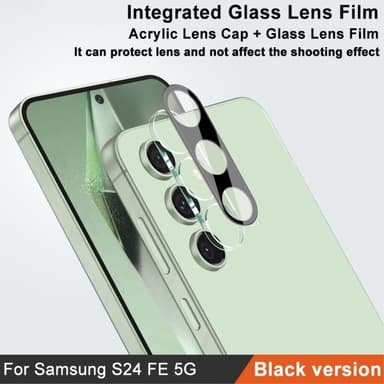 IMAK Samsung Galaxy S24 FE -kameran linssisuojalle karkaistu lasilinssikalvo