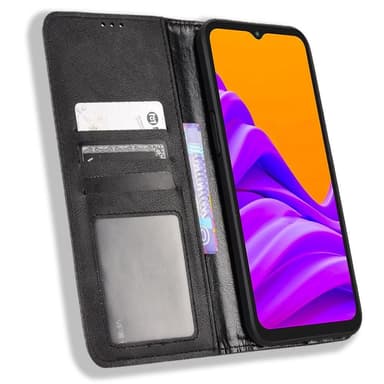 Lompakkoteline Käännettävä puhelinkotelo Samsung Galaxy Xcover 6 Pro 5G: lle - musta