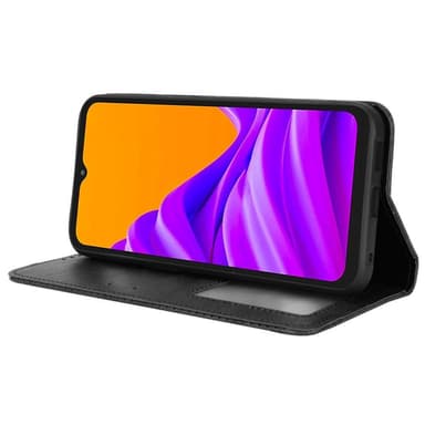 Lompakkoteline Käännettävä puhelinkotelo Samsung Galaxy Xcover 6 Pro 5G: lle - musta