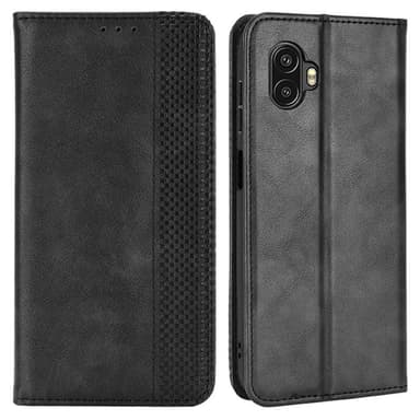 Lompakkoteline Käännettävä puhelinkotelo Samsung Galaxy Xcover 6 Pro 5G: lle - musta