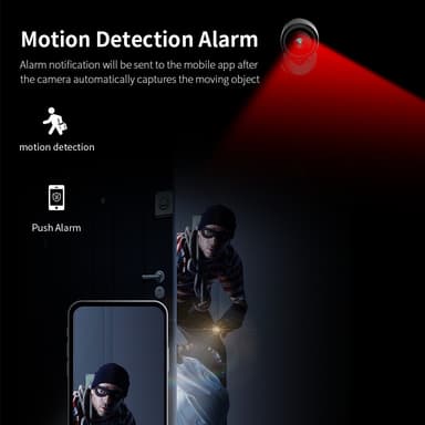 WiFi-valvontakamera Night Vision Motion Detection 130 asteen laajakulmavalvonta