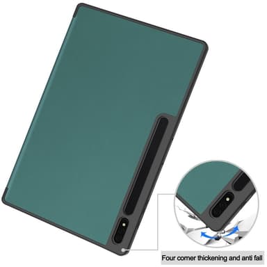 Samsung Galaxy Tab S10 Ultra Jalustakotelo Iskunkestävä Nahkainen Kotelo Kynänpidikkeellä
