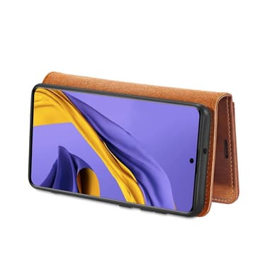 DG.MING Split nahkainen lompakkokotelo Samsung Galaxy A71 - Ruskea