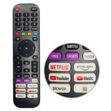 Kaukosäätimen korvaava EN2AE30H Hisense 4K UHD Android Smart TV:lle