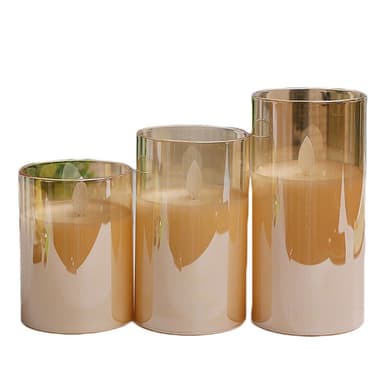 3 kpl Moving Flame Candle Light Decor LED-valo kaukosäätimellä