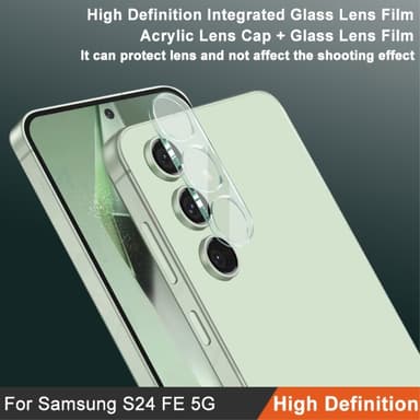 IMAK Samsung Galaxy S24 FE -kameran linssisuojalle karkaistu lasilinssikalvo