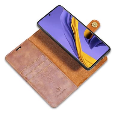 DG.MING Split nahkainen lompakkokotelo Samsung Galaxy A71 - Ruskea