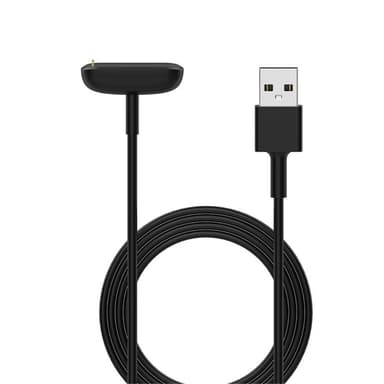 Fitbit Luxe/Charge 5 1m USB Latauskaapelin teline - Musta