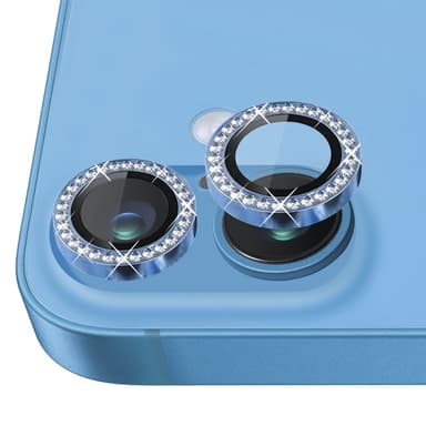NORTHJO Kameran Linssinsuoja Strassilla iPhone 16 / 16 Plus, Karkaistu Lasi