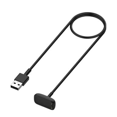 Fitbit Luxe/Charge 5 1m USB Latauskaapelin teline - Musta