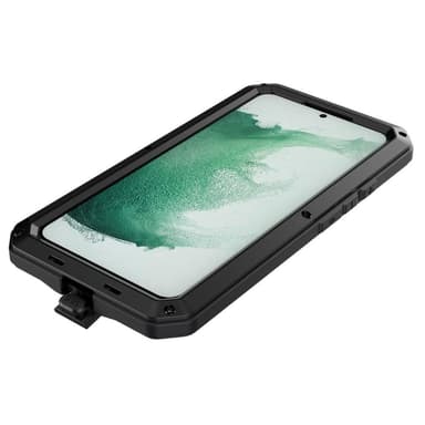 Samsung Galaxy S22 silikonimetallihybridipuhelinkotelo karkaistu lasi pölyä estävä