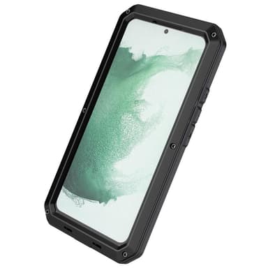 Samsung Galaxy S22 silikonimetallihybridipuhelinkotelo karkaistu lasi pölyä estävä