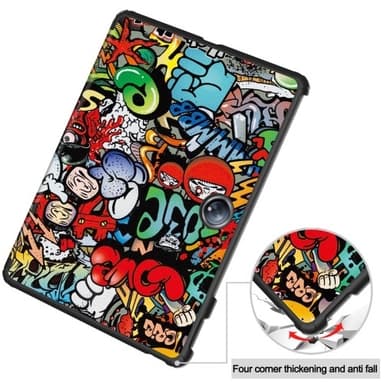 OnePlus Pad 2 Tri-fold Stand Wake/Sleep Cover -tablettikotelo - Graffiti