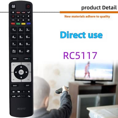 Kaukosäätimen vaihto RC5117:lle Hitachi TV:lle