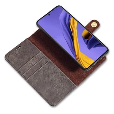 DG.MING Split nahkainen lompakkokotelo Samsung Galaxy A71 - Harmaa