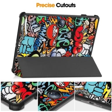 OnePlus Pad 2 Tri-fold Stand Wake/Sleep Cover -tablettikotelo - Graffiti