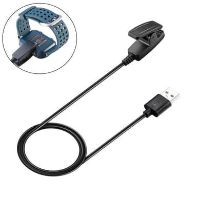 Garmin Lily/Vivomove HR 1m USB-latauskaapelin teline - musta