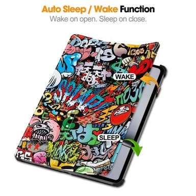 OnePlus Pad 2 Tri-fold Stand Wake/Sleep Cover -tablettikotelo - Graffiti