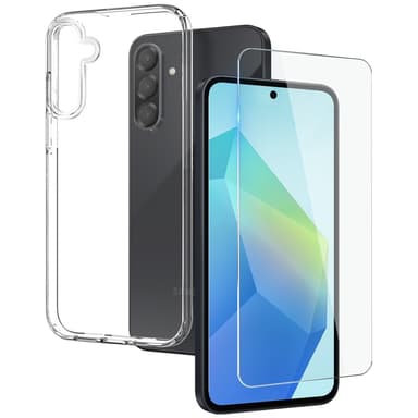 NORTHJO Samsung Galaxy A56 5G Clear Case Soft TPU Puhelimen Kuori, jossa Karkaistu Lasi Näytön Suojus