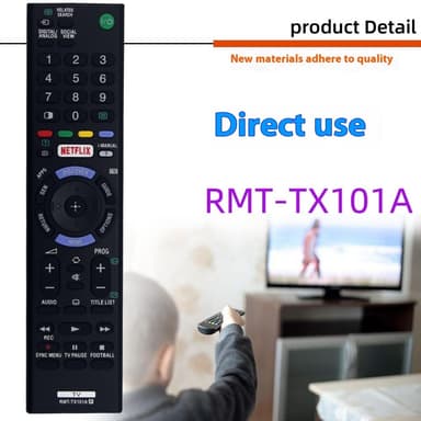 Kaukosäätimen vaihto RMT-TX101A:lle Sony TV:lle