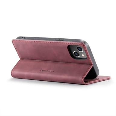 CASEME Retro lompakkokotelo iPhone 13 Prolle - Punainen