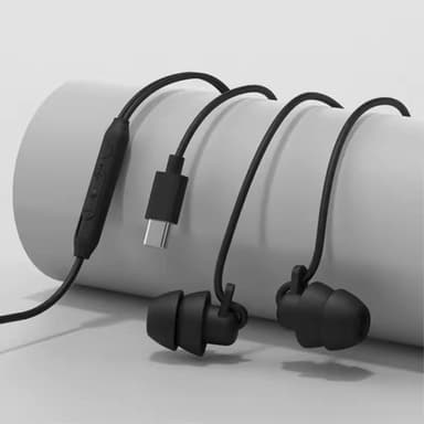 USB-C-kuulokkeet in-ear kuulokkeet uniäänen eristys - musta